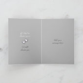 Man grijs Bruiloft Jubileum foto groet Kaart (Binnen)