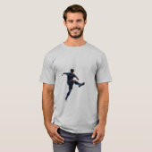 man grijs kleur t-shirt speler ontwerp (Voorkant volledig)