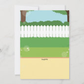 Man grillen in achtertuin kaart (Achterkant)