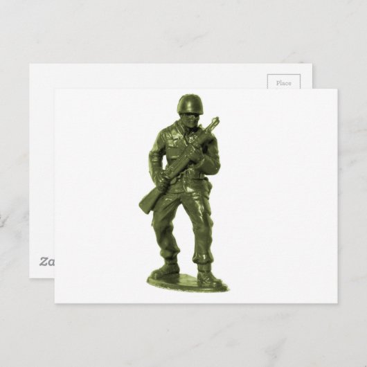 Man Groen Leger Briefkaart (Voorkant / Achterkant)