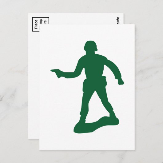 Man Groen Leger Briefkaart (Voorkant / Achterkant)