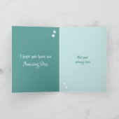 Man groen & paarse Verjaardagsfoto groet Kaart (Binnen)