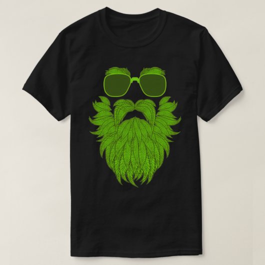 Man Groene Beard T-shirt (Design voorkant)
