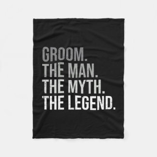 Man groom de man de mythe de legende vrijgezel fleece deken