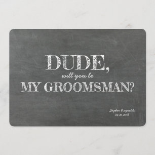 Man   GROOMSMAN   BEST MAN Funny Voorstel Kaart