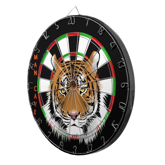 Man grot met tijger dartbord (Voorkant Rechts)