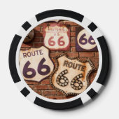 Man Grot Route 66 stijl 2 Pokerchips (Achterkant)