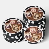Man Grot Route 66 stijl 2 Pokerchips (Opstapeling)