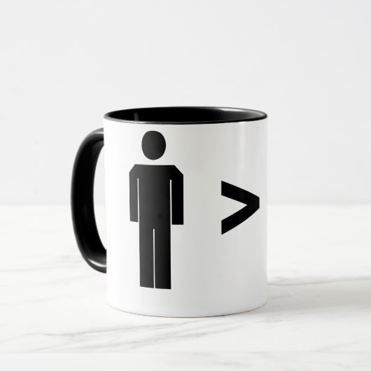 Man groter dan Mok bij vrouwen (Voorkant links)