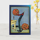 man  Halloween Kaart, zonder kop Kaart (Gele Bloem)