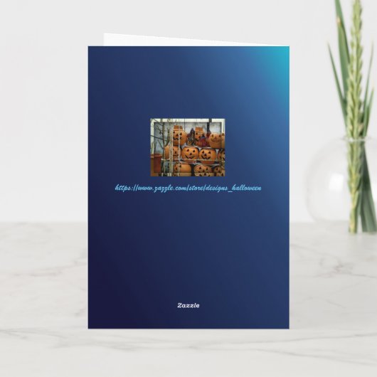 man Halloween Kaart, zonder kop Kaart (Achterkant)