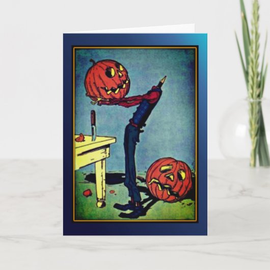 man  Halloween Kaart, zonder kop Kaart (Voorkant)