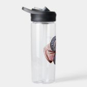 Man Hand Holding baby Snake Reptiel Art Waterfles (Rechts)