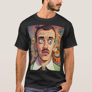 MAN_HANDLEIDING GEHYPNOTISEERD MAN BEDRUKT T-SHIRT