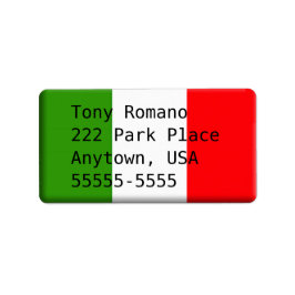 Man Handsome Italy Address Label Sjabloon