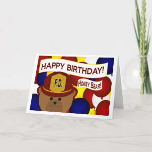 Man - Happy Birthday Brandweerman Hero! Kaart