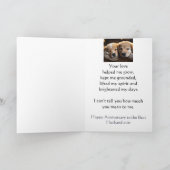 Man Happy Jubileum Schattige Hondenpuppy Liefde Kaart (Binnen)