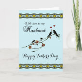 Man / Happy Vaderdag - Liefdesvogels Kaart (Voorkant)