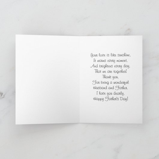 Man / Happy Vaderdag - Liefdesvogels Kaart (Binnen)