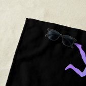 Man Hardlooplopers Silhouet Hartslag Zwart Strandlaken (In situ)