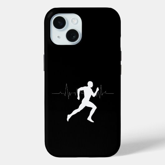 Man hardlooplopers silhouet zwarte achtergrond Case-Mate iPhone case (Achterkant)