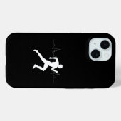 Man hardlooplopers silhouet zwarte achtergrond Case-Mate iPhone case (Achterkant (horizontaal))