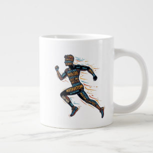 Man hardlopen hardloper Motiverende woorden om aan Grote Koffiekop