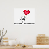 Man & Heart Poster (Keuken)