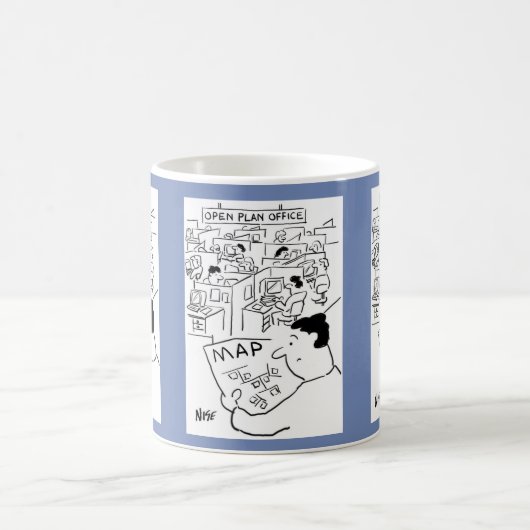 Man heeft een kaart nodig voor een open Kantoor Koffiemok (Center)