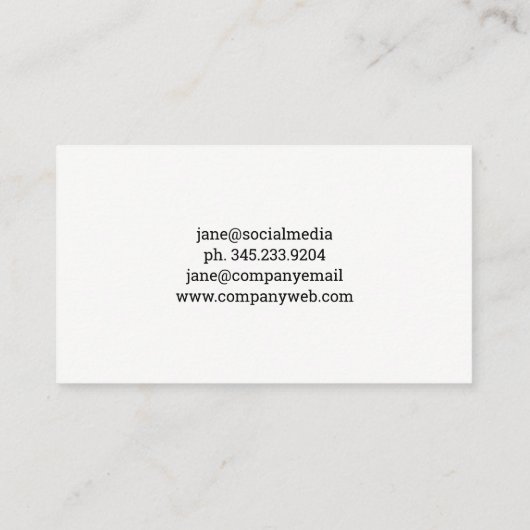 Man hefgewicht | Geschiktheid Visitekaartje (Achterkant)