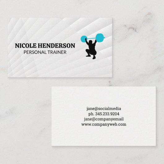 Man hefgewicht | Geschiktheid Visitekaartje (Voorkant / Achterkant)