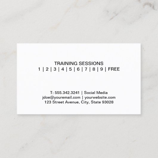 Man Hefgewicht | Visitekaartje QR-code (Achterkant)