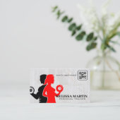 Man Hefgewicht | Visitekaartje QR-code (Staand voorkant)