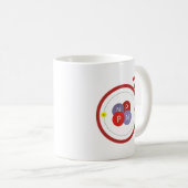 Man Helium Atom Geek Funny Logo Koffiemok (Voorkant rechts)