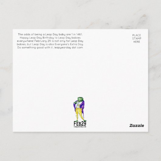 MAN HET IS EEN LANGE TIJD LEAP JAAR GEWEEST BRIEFKAART (Achterkant)