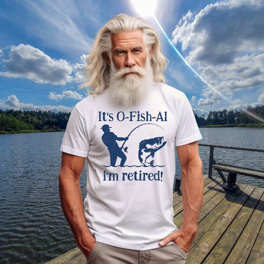 Man Het is Offishal Fisherman Retirement Gift T-shirt