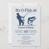 Man Het is Ofishal Fisherman 60ste verjaardagsfees Kaart (Voorkant)