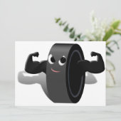 Man Hockey Puck Kaart (Staand voorkant)