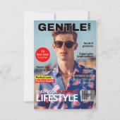 Man Hoesje Magazine Personaliseer ontwerp Kaart (Voorkant)