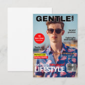Man Hoesje Magazine Personaliseer ontwerp Kaart (Voorkant / Achterkant)