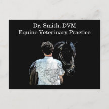 Man Holding Horse Dark Briefkaart