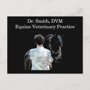 Man Holding Horse Dark Briefkaart