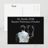 Man Holding Horse Dark Briefkaart (Voorkant / Achterkant)