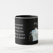 Man Holding Horse Dark Coffee Mok (Midden)