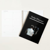 Man Holding Horse Dark Daily Planner (Display)