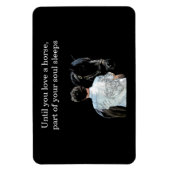 Man Holding Horse Dark Flexible Photo Magnet Magneet (Verticaal)