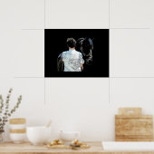 Man Holding Horse Dark Poster (Keuken)