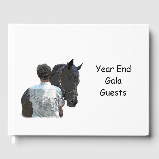 Man Holding Horse Light Gastenboek (Voorkant)