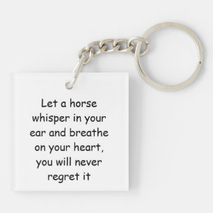 Man Holding Paard Licht Acryl Sleutelhanger