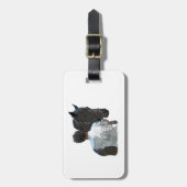 Man Holding Paard Licht Bagagelabel (Voorkant verticaal)